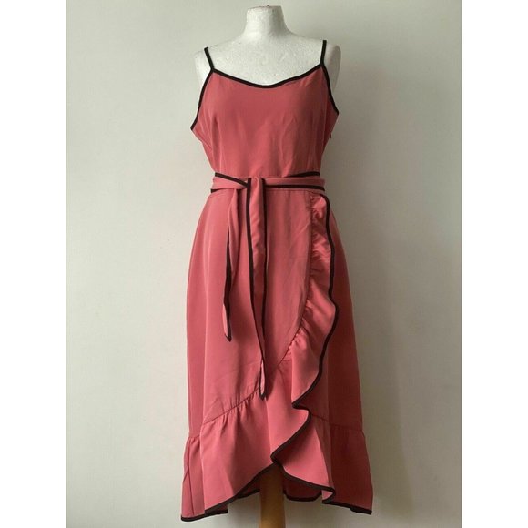 Mint&Berry Dresses & Skirts - mint & berry Faux Wrap Strapy Dress Size 14 Baroque Rose